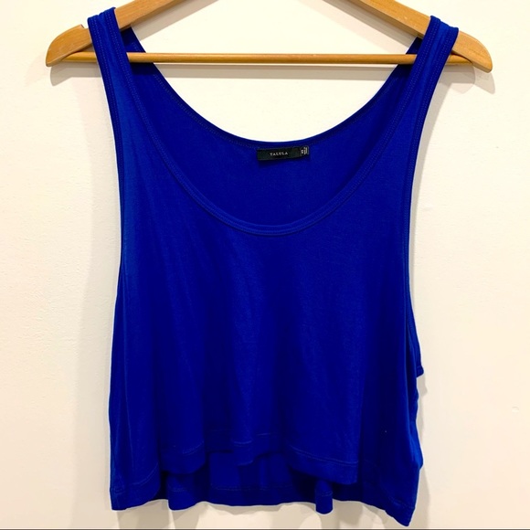 Aritzia Tops - Aritzia Talula Cropped Oversized Tank Top Blue